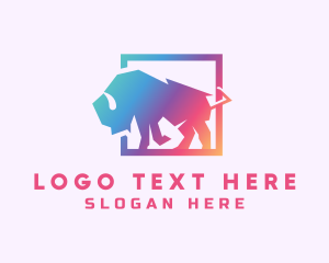 Gradient Wild Bison logo