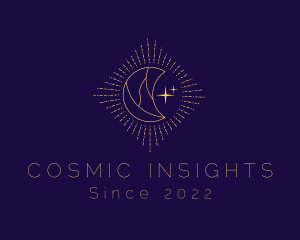 Cosmic Moon Fortune Telling logo design