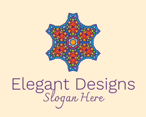 Intricate Kaleidoscope Star logo design