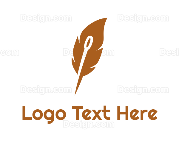 Brown Needle Leaf Logo