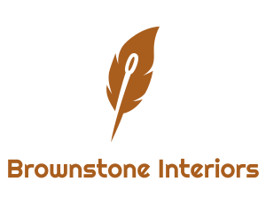 Brown Needle Leaf logo design