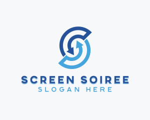 Generic Rotational Arrow Letter S logo design