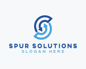 Generic Rotational Arrow Letter S logo design