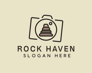 Camera Rock Formation logo design