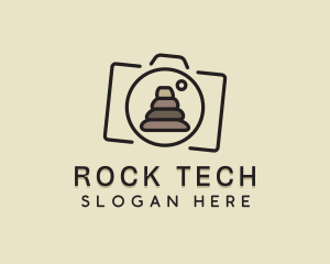 Camera Rock Formation logo design