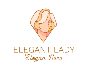 Beauty Cosmetics Lady  logo design