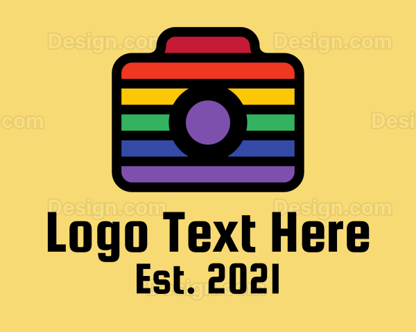 Colorful Rainbow Camera Logo