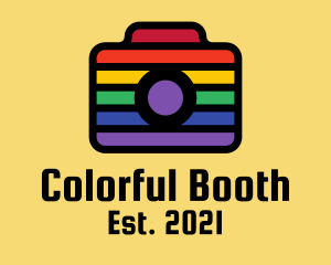 Colorful Rainbow Camera  logo design