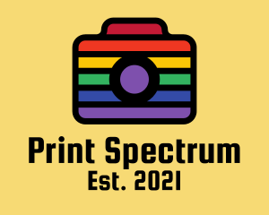 Colorful Rainbow Camera  logo design