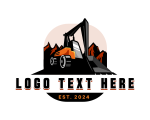 Excavator Construction Equipment Logo