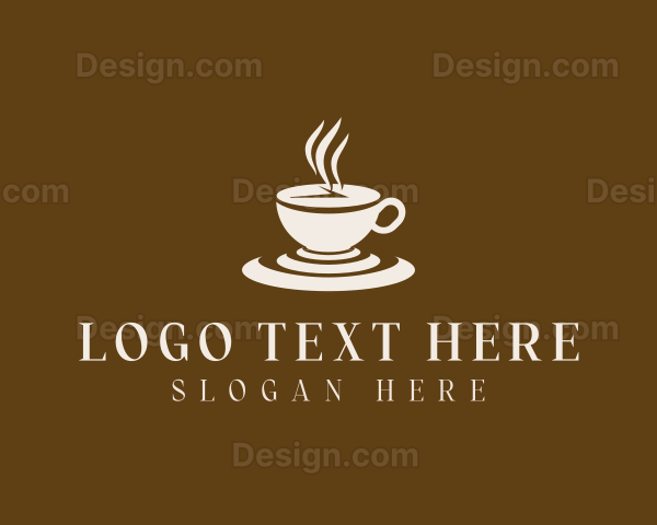 Clock Coffee Drink Logo