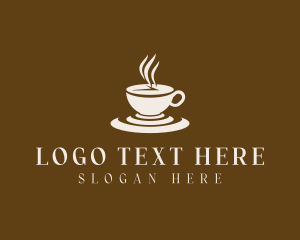 Clock Coffee Drink Logo