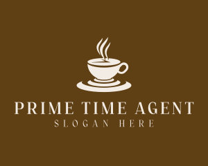 Clock Coffee Drink logo design