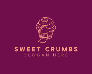 Cupcake Home Door logo design