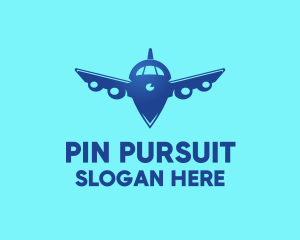 Airplane Location Pin logo