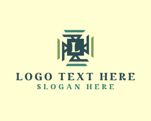 Geometric Tile Letter logo