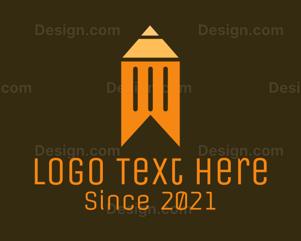 Orange Pencil Bookmark Logo