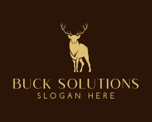 Gold Forest Elk logo design