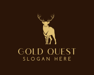 Gold Forest Elk logo design