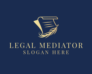 Legal Writer Quill logo design