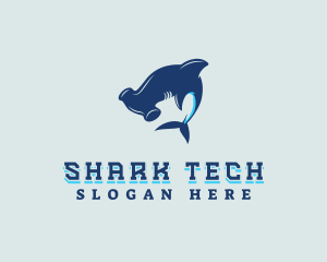 Hammerhead Shark Marine logo