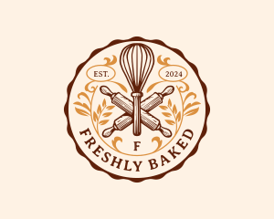 Bake Whisk Bakery logo design