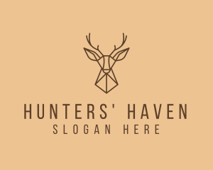 Wild Reindeer Antler logo design