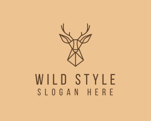 Wild Reindeer Antler logo design