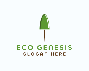 Eco Push Pin  logo design