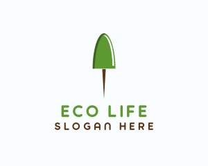 Eco Push Pin  logo design