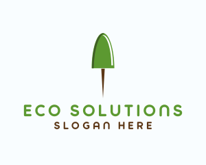 Eco Push Pin  logo design