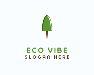 Eco Push Pin  logo design