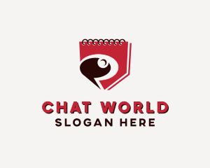 Social Notepad Chat logo design