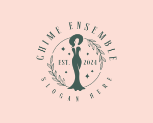 Fashion Wreath Dress logo design