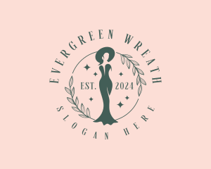 Fashion Wreath Dress logo design