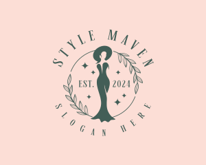 Fashion Wreath Dress logo design