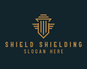 Shield Pillar Wings logo