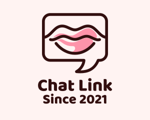 Lipstick Makeup Chat logo design