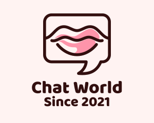 Lipstick Makeup Chat logo design