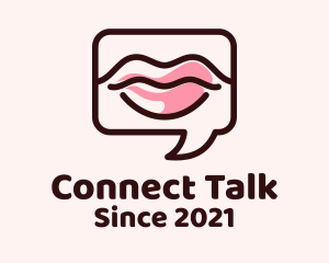 Lipstick Makeup Chat logo design