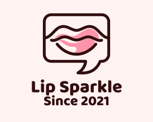 Lipstick Makeup Chat logo design