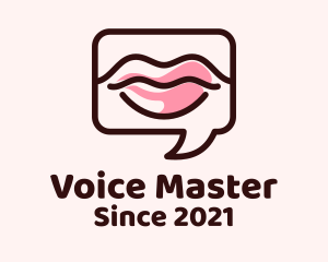 Lipstick Makeup Chat logo design