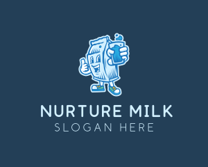 Milk Carton Drink logo design