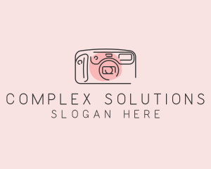 Photo Camera Monoline logo design