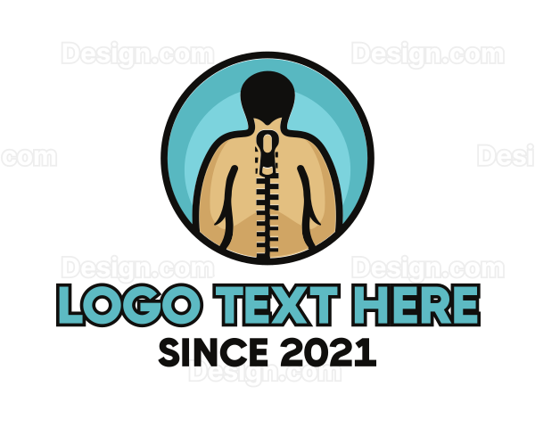 Zipper Spine Chiropractor Logo