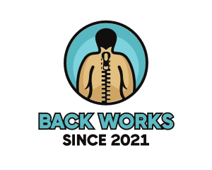 Zipper Spine Chiropractor logo design