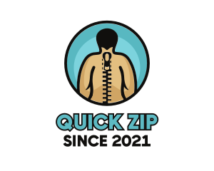 Zipper Spine Chiropractor logo design