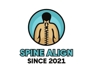 Zipper Spine Chiropractor logo design