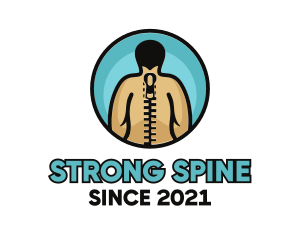 Zipper Spine Chiropractor logo design