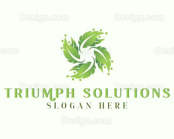 Natural Agriculture Leaf Plant Logo